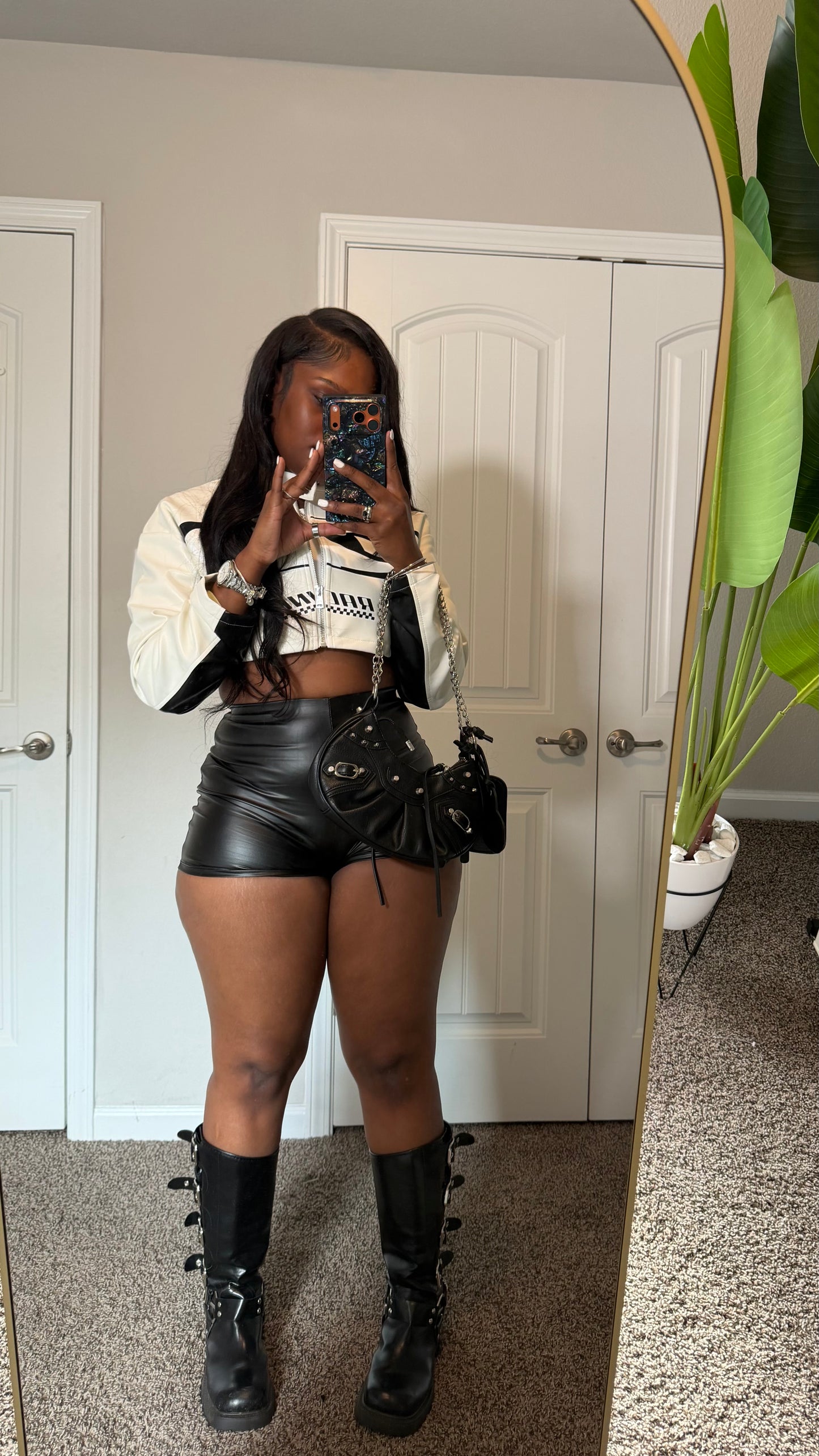 Sleek Leather Shorts