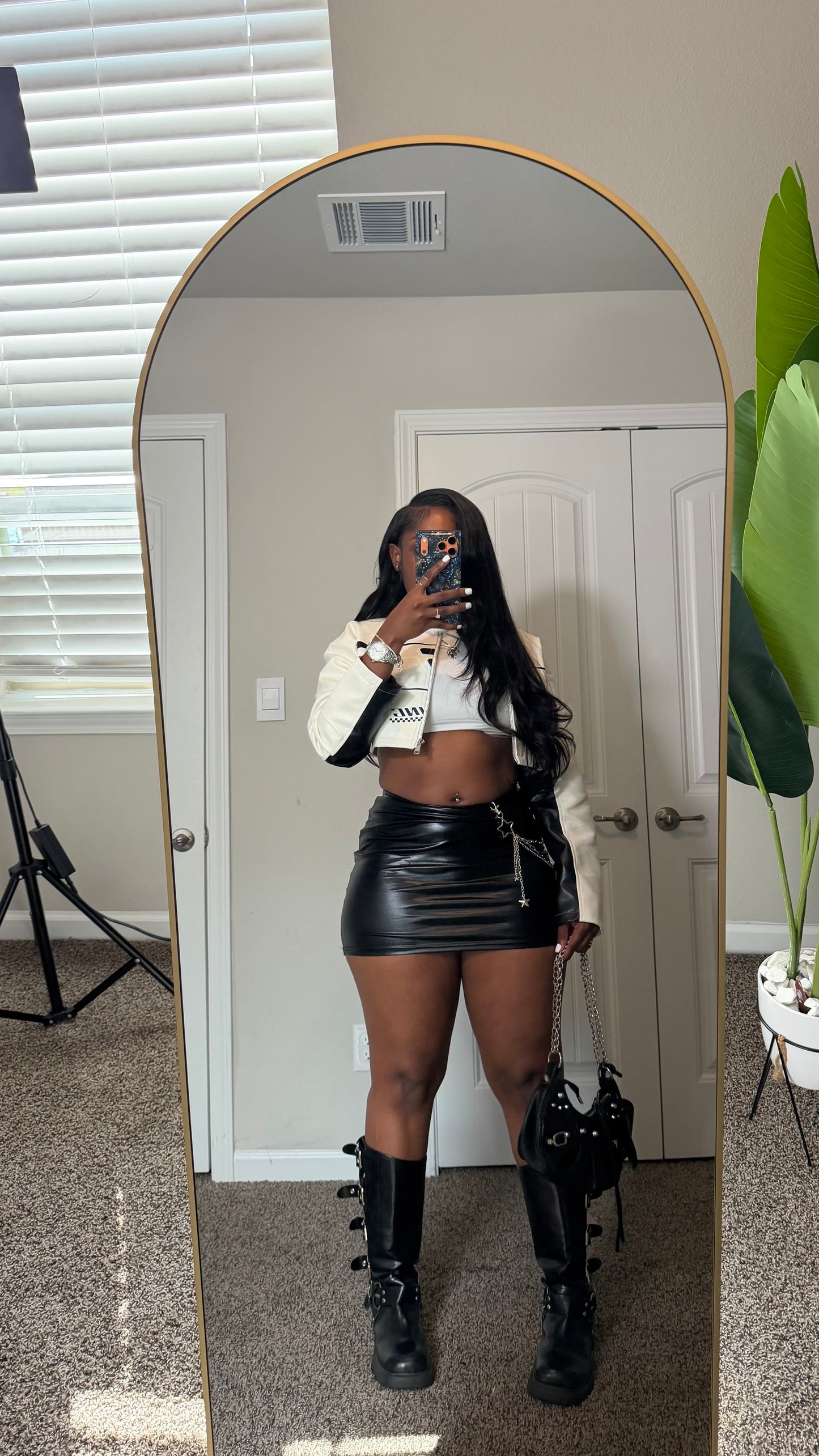 Midnight Leather Skirt